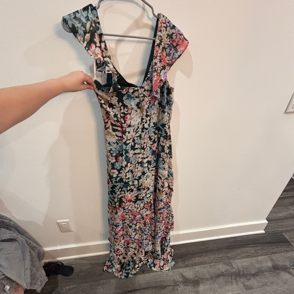 Lulu’s Floral Ruffle Maxi Dress - Picture 5 of 7